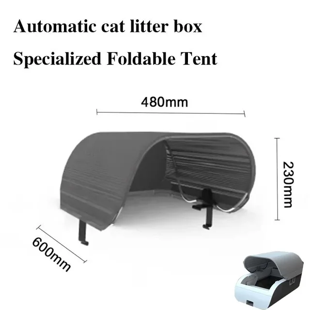 LITTEPETS Automatic Cat Toilet Stinky Proof Tent Cat Bedpans Odor Proof Hood Foldable To Prevent Splashing From The Outside