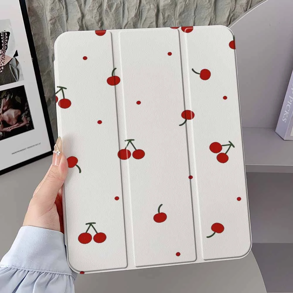 Sweet Fruit Red Cherry Tablet Case with Pen Slot