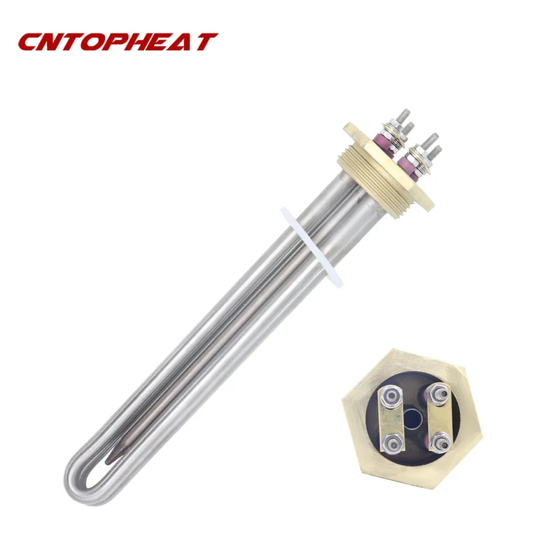 48V 1500W Heating Element DC Water Heater With 1 1/4 BSP DN32 Copper  Thread Solar Panel Heating Element With 8mm Thermowell - AliExpress