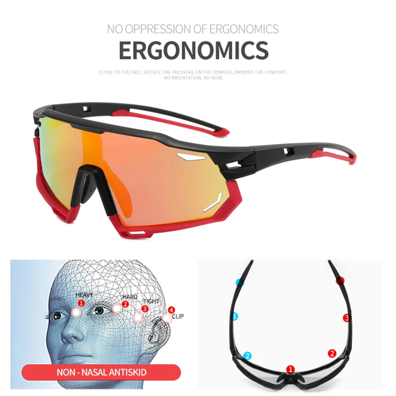 Polarized Sports Glasses Men and Women Bike Photochromic Eyewear Mountain MTB Cycling UV400 Sunglasses Bicycle Road Goggles