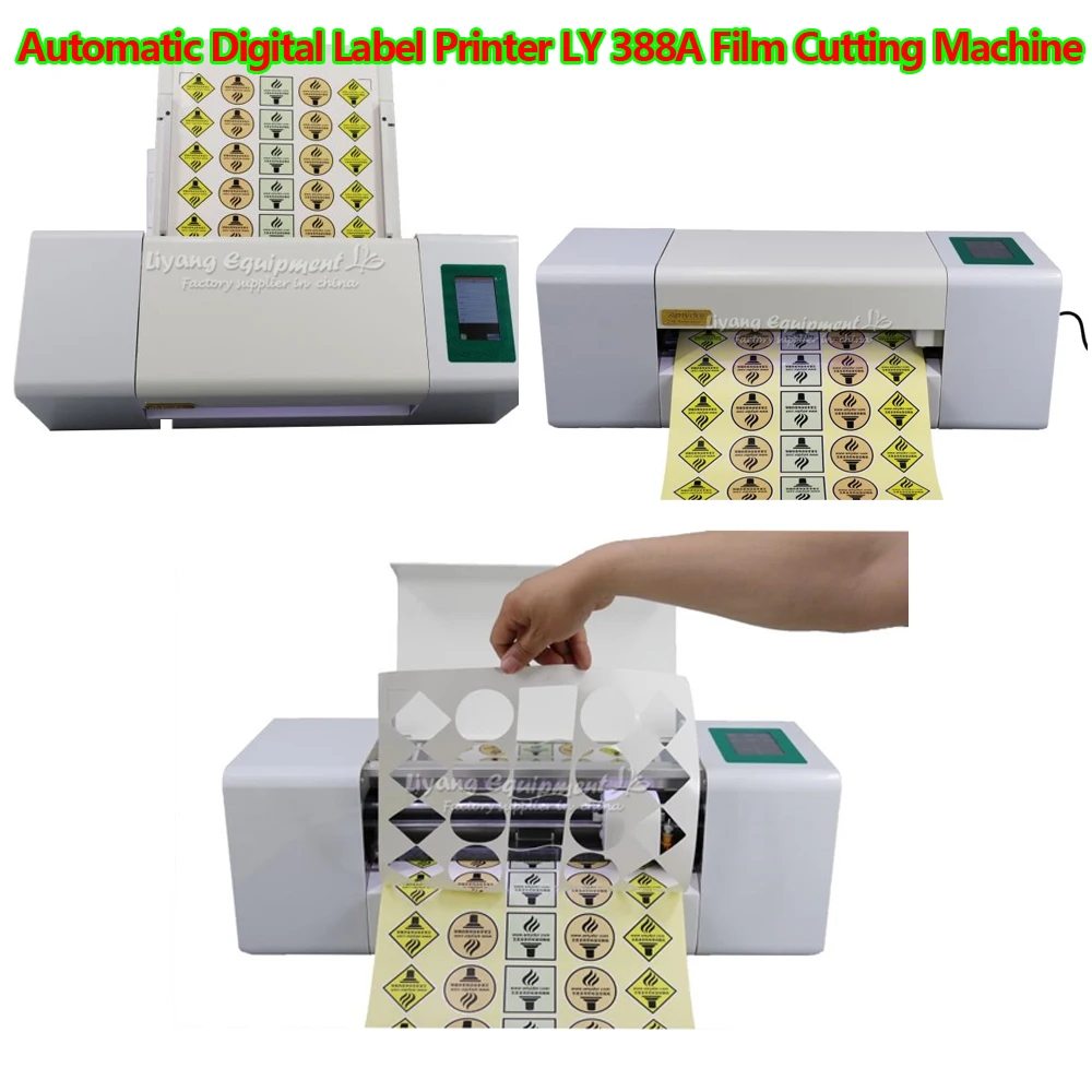 

Upgrad Automatic Digital Label Printer 388A Film Cutting Machine for Multiple Paper Mobile Cutter Plotter 220V 110V 60W Feeder