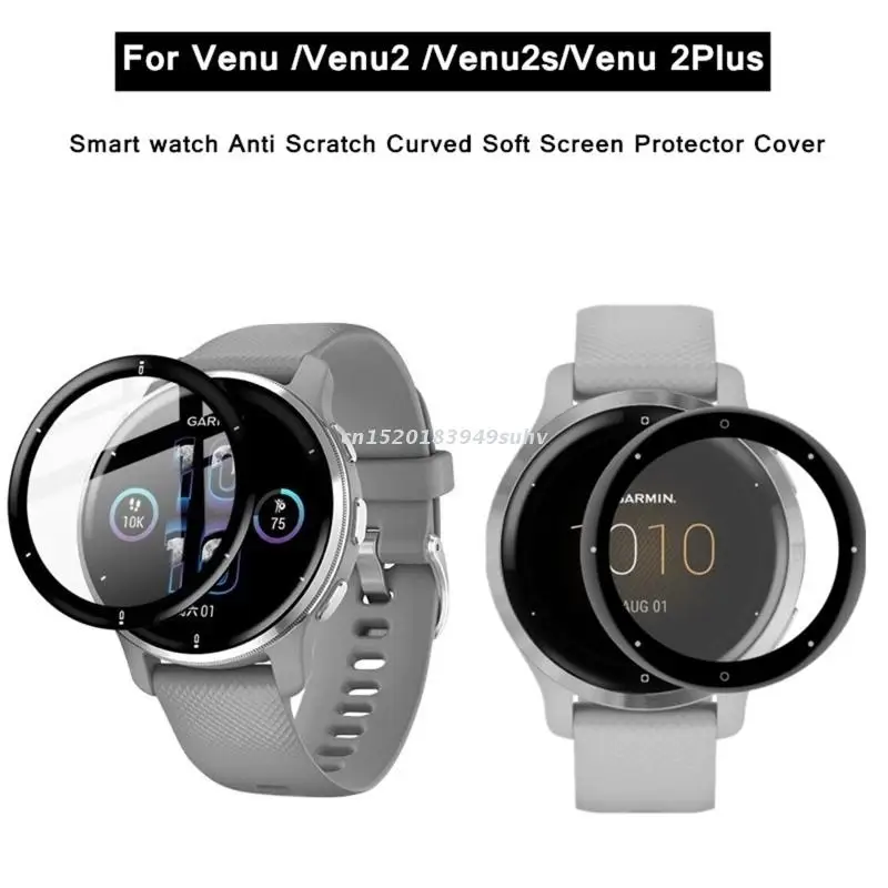 2-Pack 3D Curved Edge Screen Protector for Smart Watch - High Definition Full Cover Film