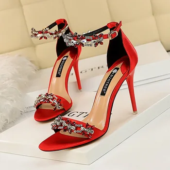 Open Toe Rhinestones Sandals 3