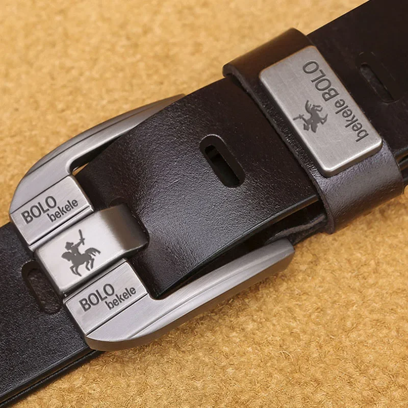 100% echtes Leder Gürtel für Männer Luxus Marke Designer Hohe Qualität Legierung Pin Schnalle Gürtel Jeans Business Rindsleder Männlichen Bund