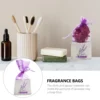12pcs Lavender Scented Sachets Deep Purple Cotton Fabric Fragrance Bag For Wardrobe Moth Repellent Air Freshener Home Closet