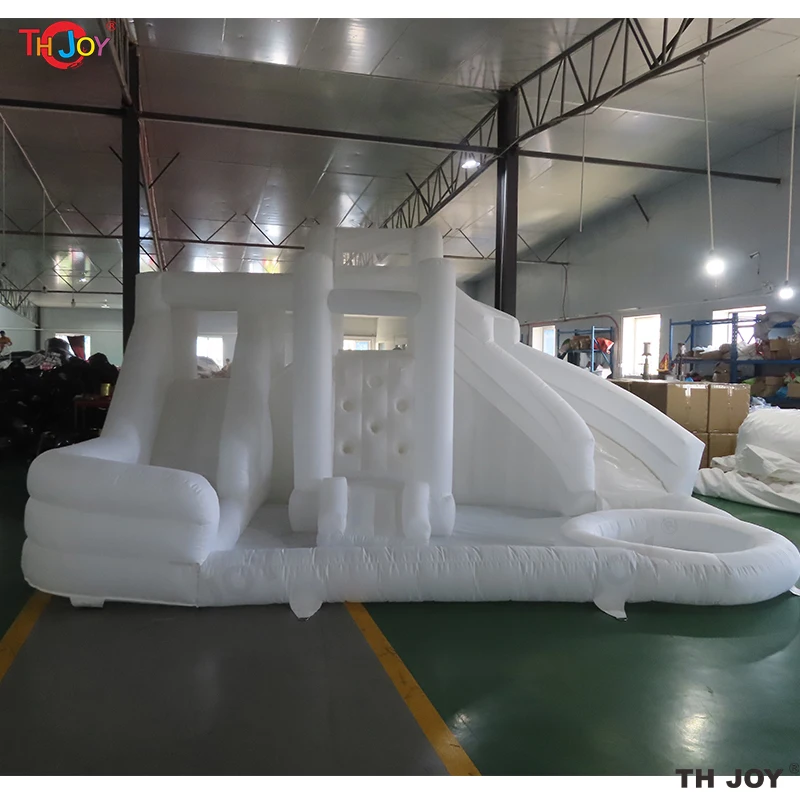 Commercial White Bouncy Castles Water Slide Inflatable Bounce House Jumping Castle For Kids Inflatable Bouncer 5