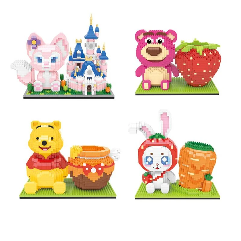 Dropship Disney Series Building Blocks Pen Holder Doll Stitch Winnie The  Pooh Cute Cartoon Image DIY Puzzle Assembling Toy Children Gift to Sell  Online at a Lower Price