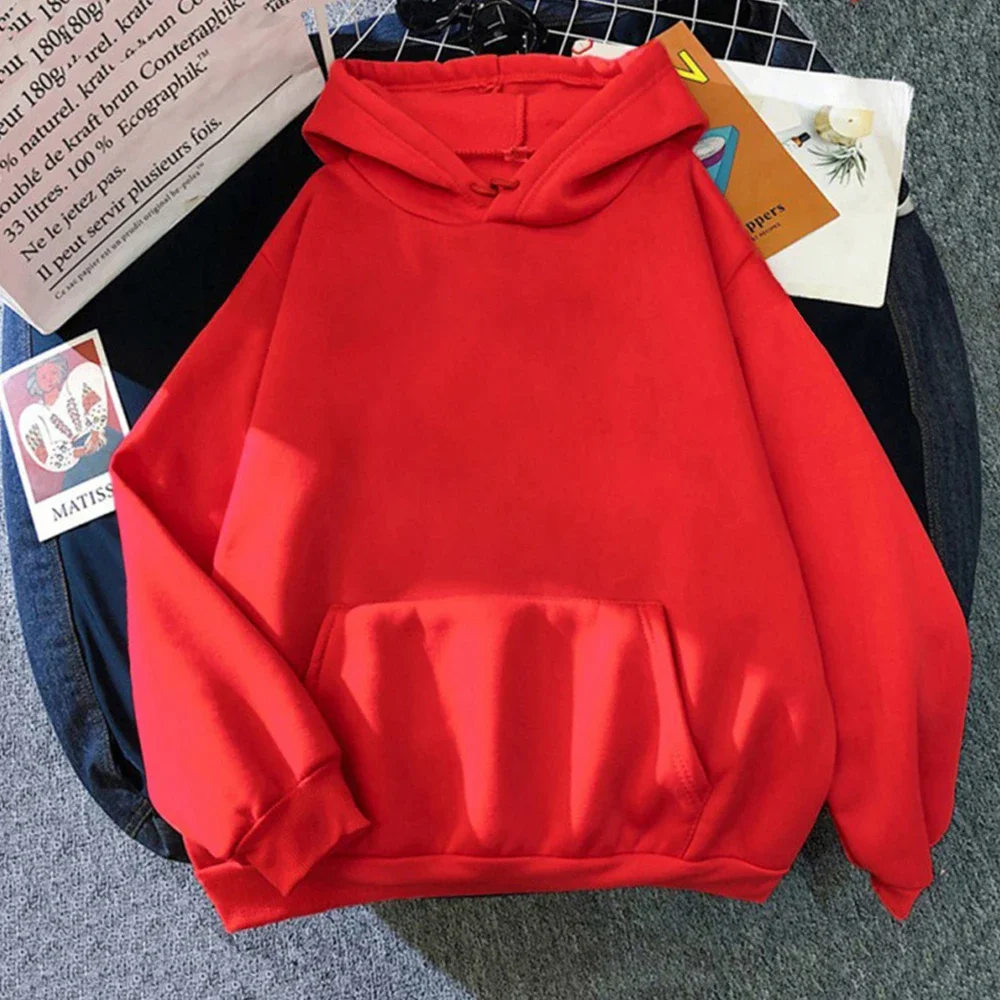 Felpe con cappuccio in pile autunno inverno moda felpe casual uomo donna Harajuku pullover oversize caldi 11 colori Hip Hop Streetwear 4