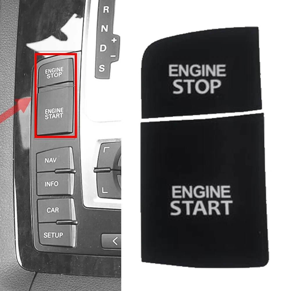 

1x For Q7 2006-2009 Engine Ignition Start-Stop Switch Button Sticker Repair Kit (only For LHD) Black PVC Car Interior Stickers