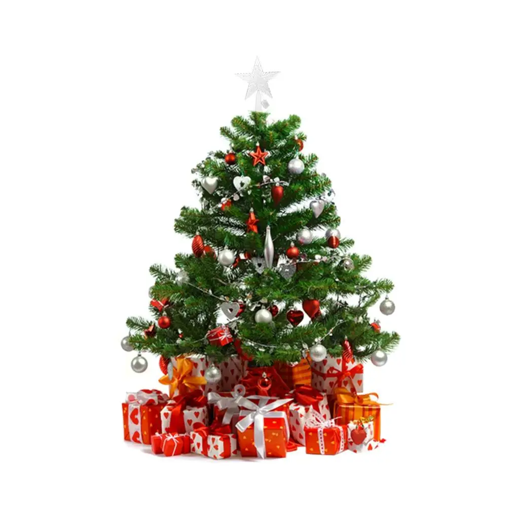 Glowing Christmas Tree Top Star Shining Lamp LED Stars Colorful Five-pointed Star Christmas Tree Ornaments christmas tree decoration christmas star decoration