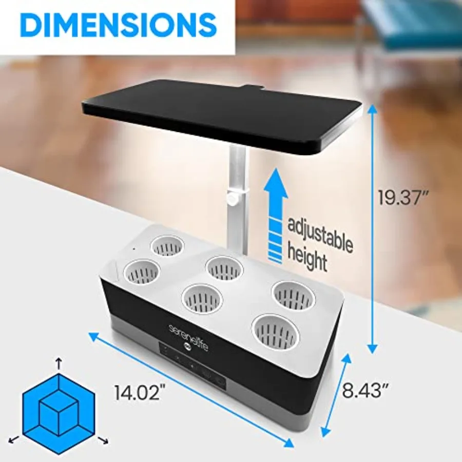Indoor Hydroponic System with 4000K Grow Lights