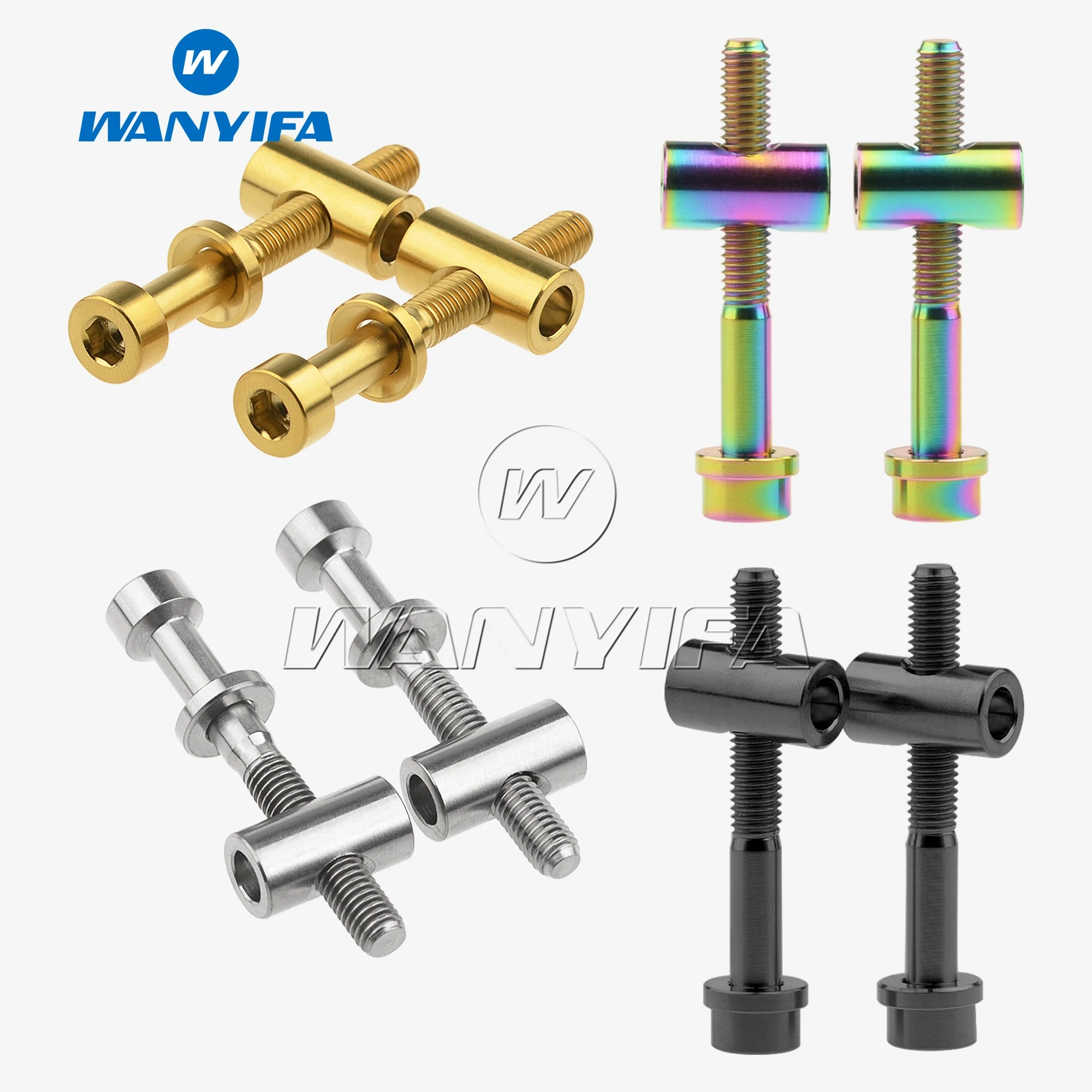 Титановый болт «Wanyifa» Ti M5x30/40 мм, винты + гайки + шайбы для подседельного штыря Thomson, фиксированное седло для горного и дорожного велосипеда