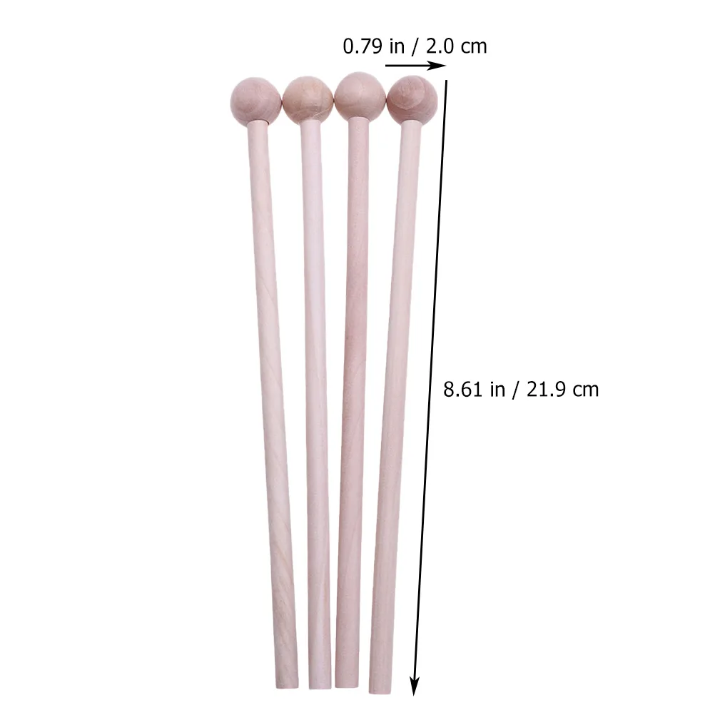 Wood Mallets Xylophone Drumsticks Glockenspiel Mallets Drum Sticks Percussion Instruments Musical Instruments Rhythm 12Pcs