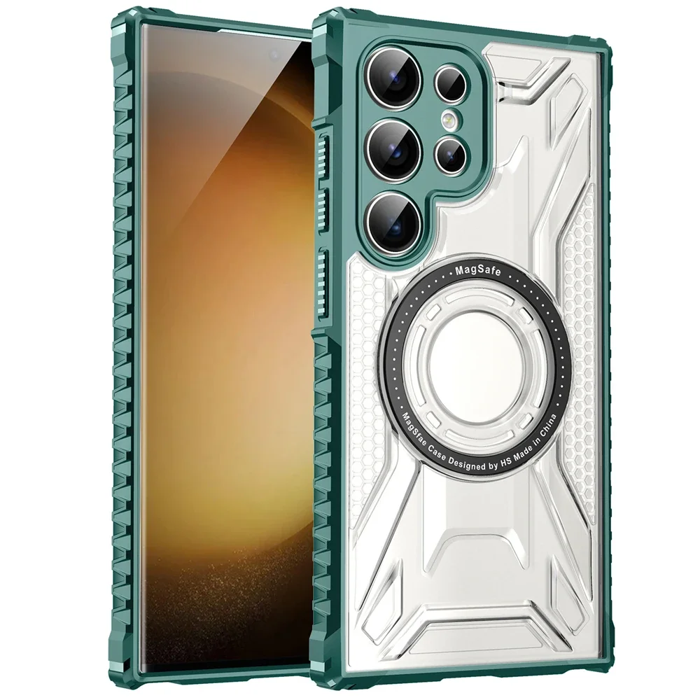 Luxury Shockproof Armor Magnetic Phone Case with Military-Grade Protection