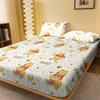 1 cartoon cute Winnie Piggy Pijie pattern digital printed frosted Fitted Sheett,bedroom printed bed cover,bedding(No pillowcase) 1