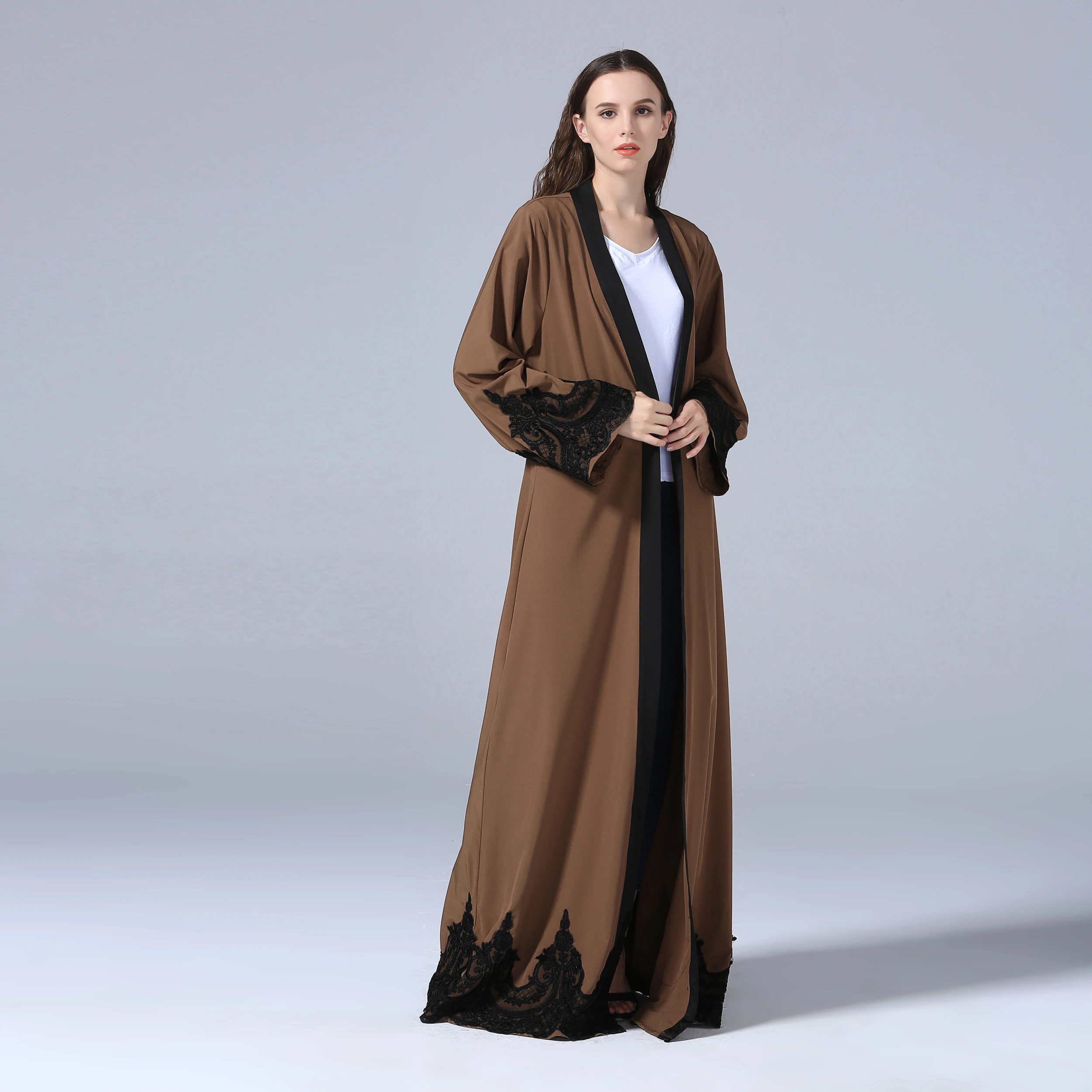 36/5000 Moderate Abaya Ramadan abaya for women Muslim Turkish Arab abaya Islamic Clothing for Muslim women Kimono abaya - Image 3