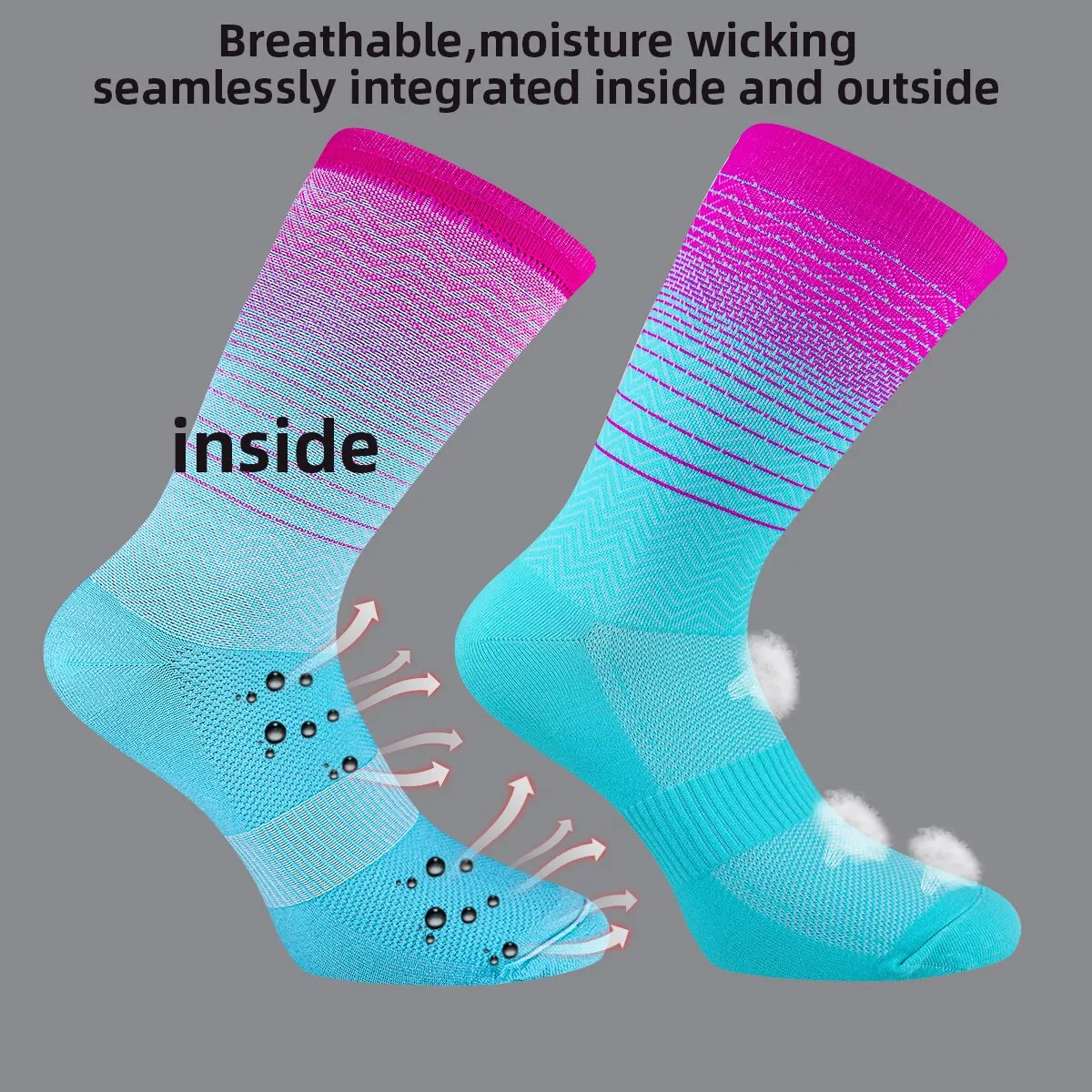 High-Performance Compression Socks - Durable, Breathable, Multi-Sport Use