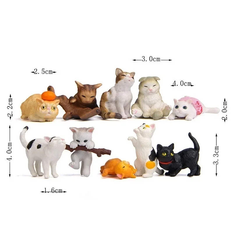 Cute Cat Creative Landscaping Doll Lovely Miniature Garden Miniatures Figurine Home Decor miniature figurines cat toy ornaments cat figurine decoration cat figurines
