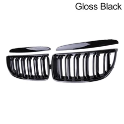 Gloss Black Front Bumper Racing Grilles - ABS Car Accessories (Gloss Black)