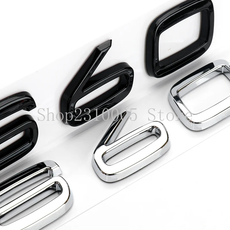 Car Trunk Letters Numbers Emblem S30 S40 S50 S60 S70 S80 S90 ABS Nameplate Logo Sticker for VOLVO Matte Glossy Black Chrome | Автомобили и