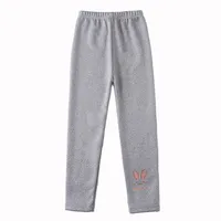 Leggings pour filles de 3 à 8 ans, pantalons lapin pour bébés, collants thermiques pour enfants, doublure polaire, à la mode, bas décontracté, automne et hiver 6