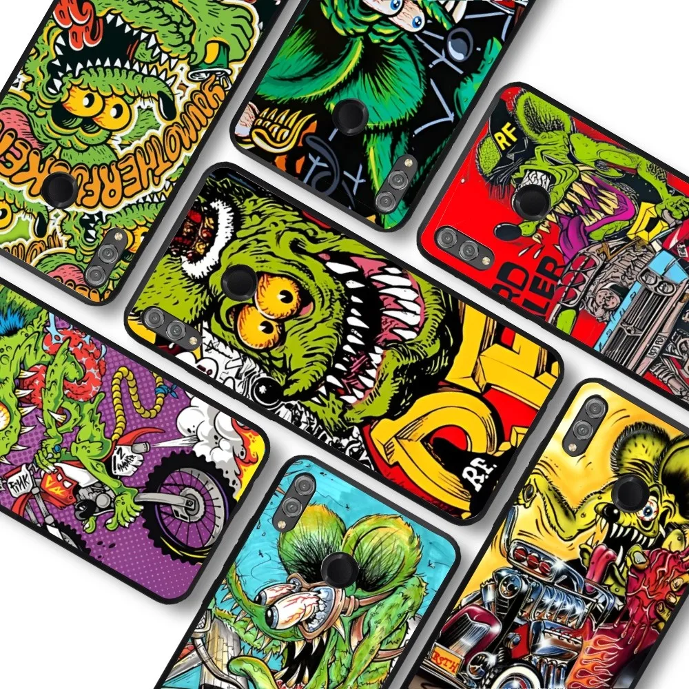 Custodia Per Telefono Stampata Funny Rat Fink Per Huawei Honor 10 Lite 9 20 7A 9X 30 50 60 70 Pro Plus Custodia Morbida In Silicone