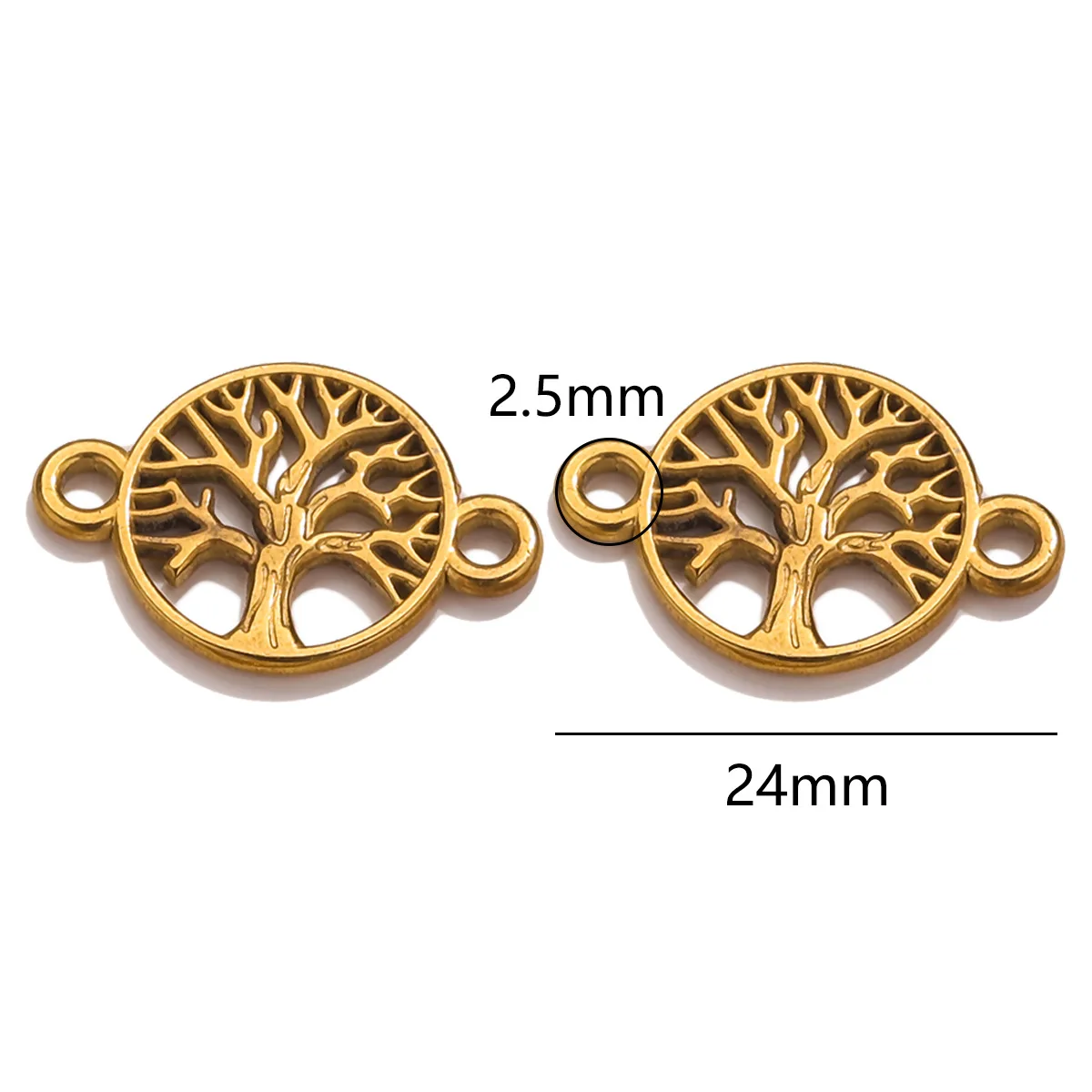 European Stainless Steel Accessories Bracelet Necklace DIY Life Tree Accessories Pendant 2