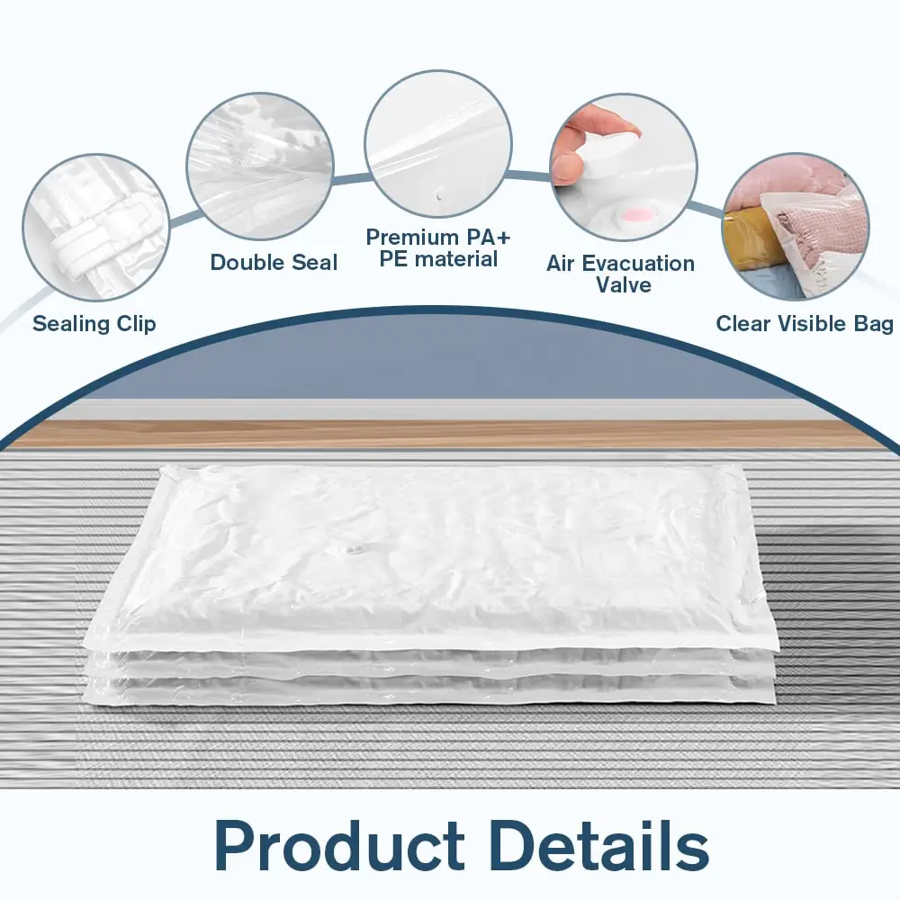 Vacuum Storage Bags-Space Saving Air Tight Compression-Shrink Do