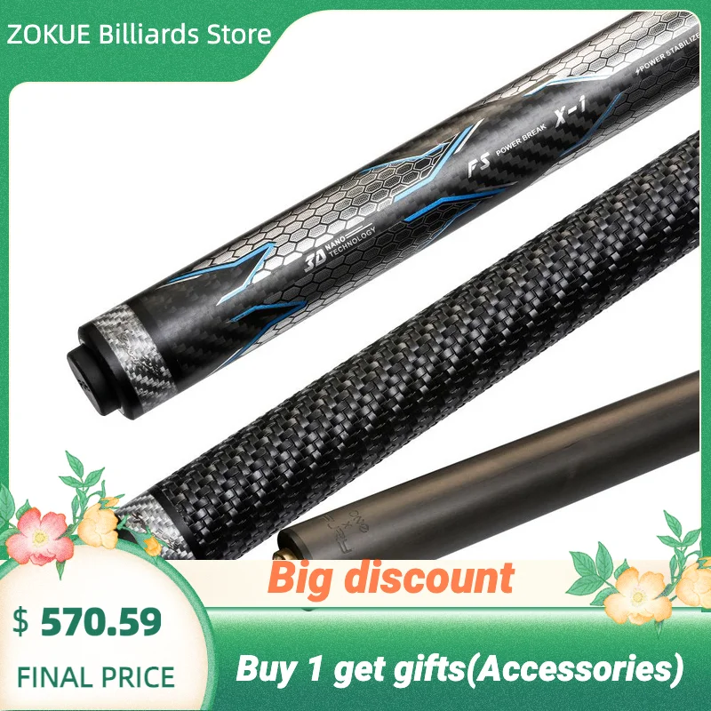 Offical Fury Billiard Cue Punch Cue FS CFX N/P Professional Carbon