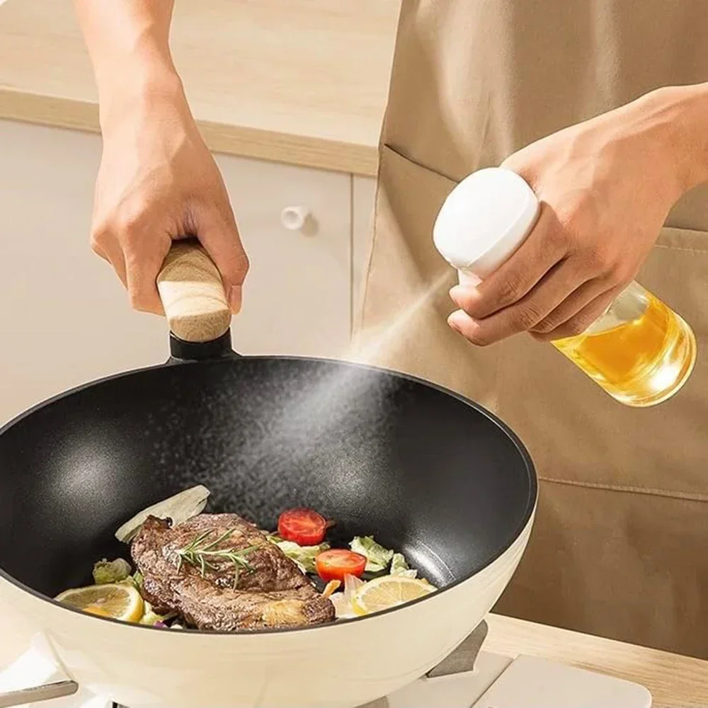 200/300/500ml Oil Spray Bottle Camping BBQ Cooking Kitchen Baking Olive Oil Dispenser Vinegar Air Fryer Sprayer Salad Gadgets