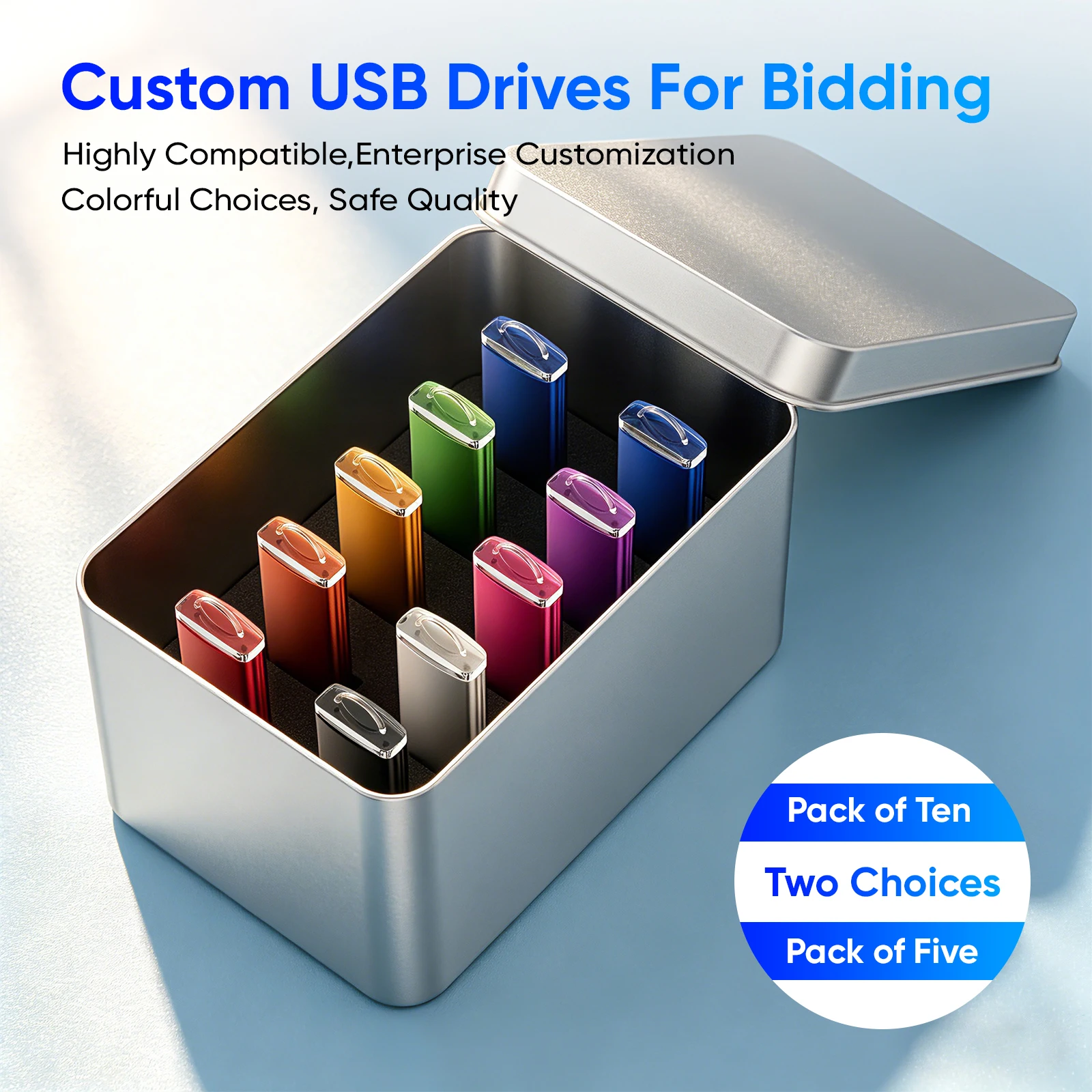 무료 맞춤형 로고 10개/세트 금속 USB 플래시 펜 드라이브 4GB 펜드라이브 32GB 메모리 스틱 실제 용량 8GB U 디스크 64G Cle Usb
