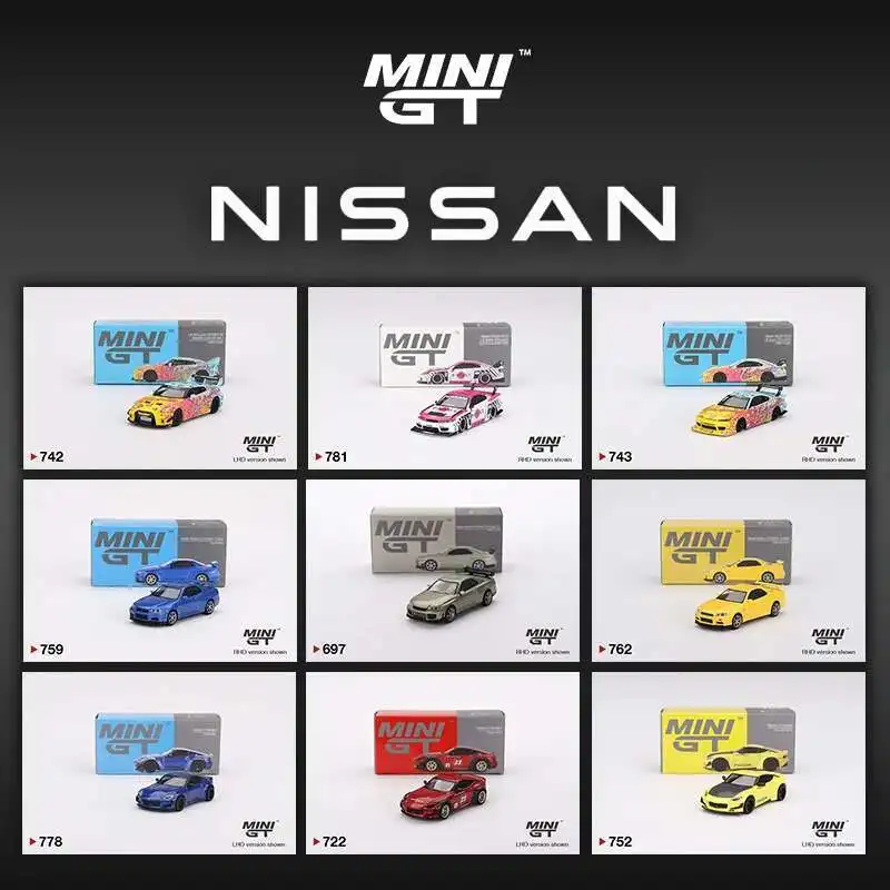 MINIGT 1:64 Nissan Z Skyline GTR R34 V SPEC LBWK R35 Silvia S15 KUMA ...