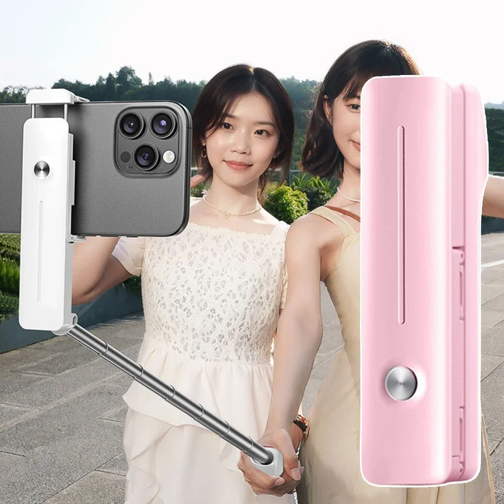 미니 블루투스 셀카봉 360 ° 라이브 스트리밍 및 휴대폰 촬영을 위한 회전식 접이식 휴대폰 거치대, 범용 호환성