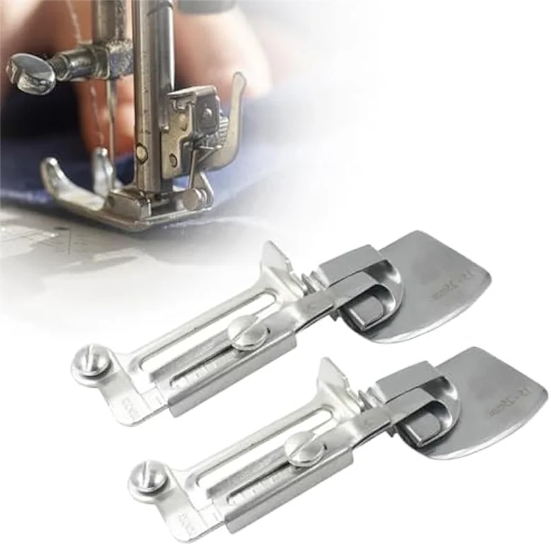 Adjustable Sewing Rolled Hemmer Foot, 2Pc 15-25MM Adjustable Universal Sewing Rolled Hemmer Foot Set Easy Install Easy To Use