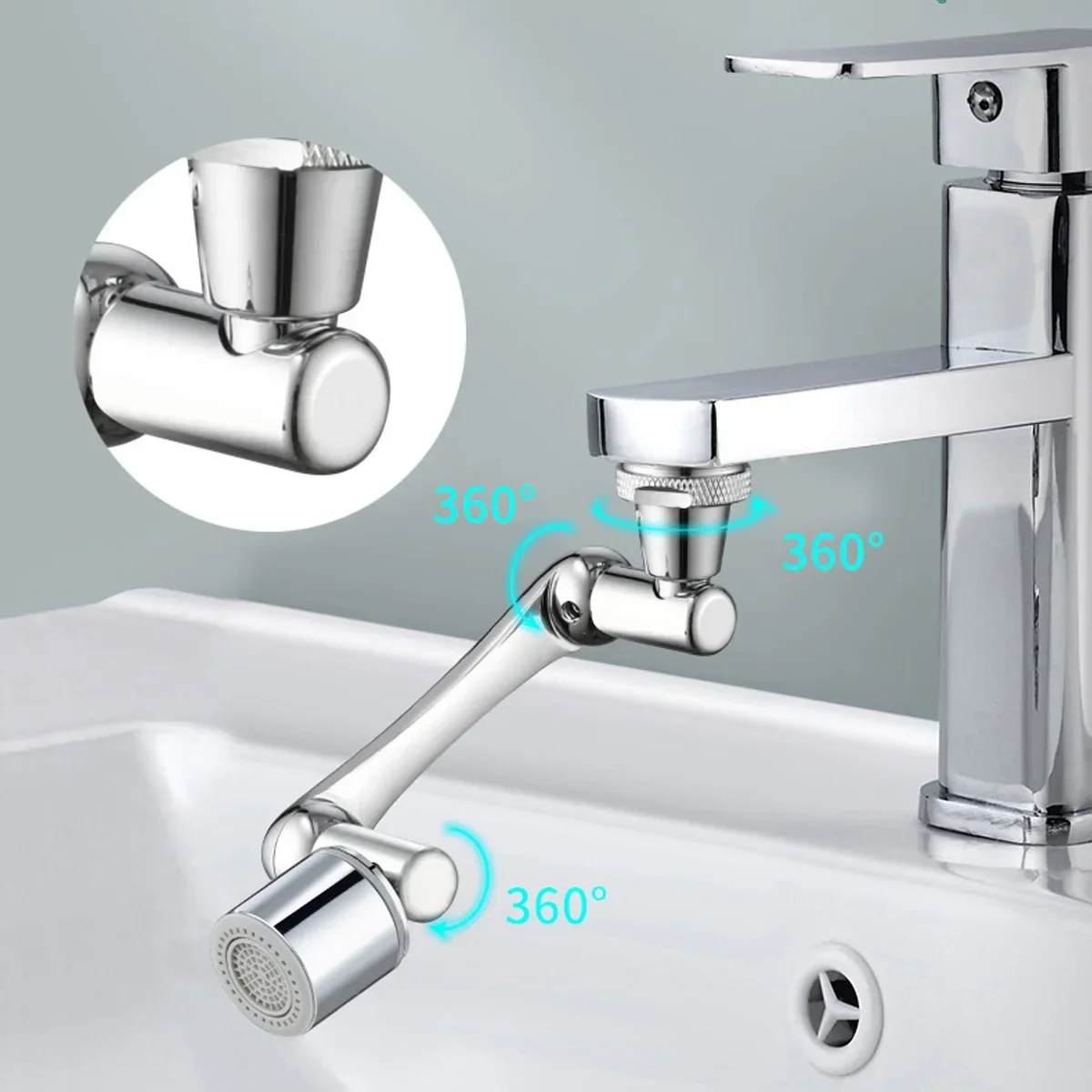 1080° Degree Faucet Extender Adapter Robotic Arm Tap Extension 2 Mode Aerator Sprayer Head Bubbler for Kitchen Tap Accessories 2