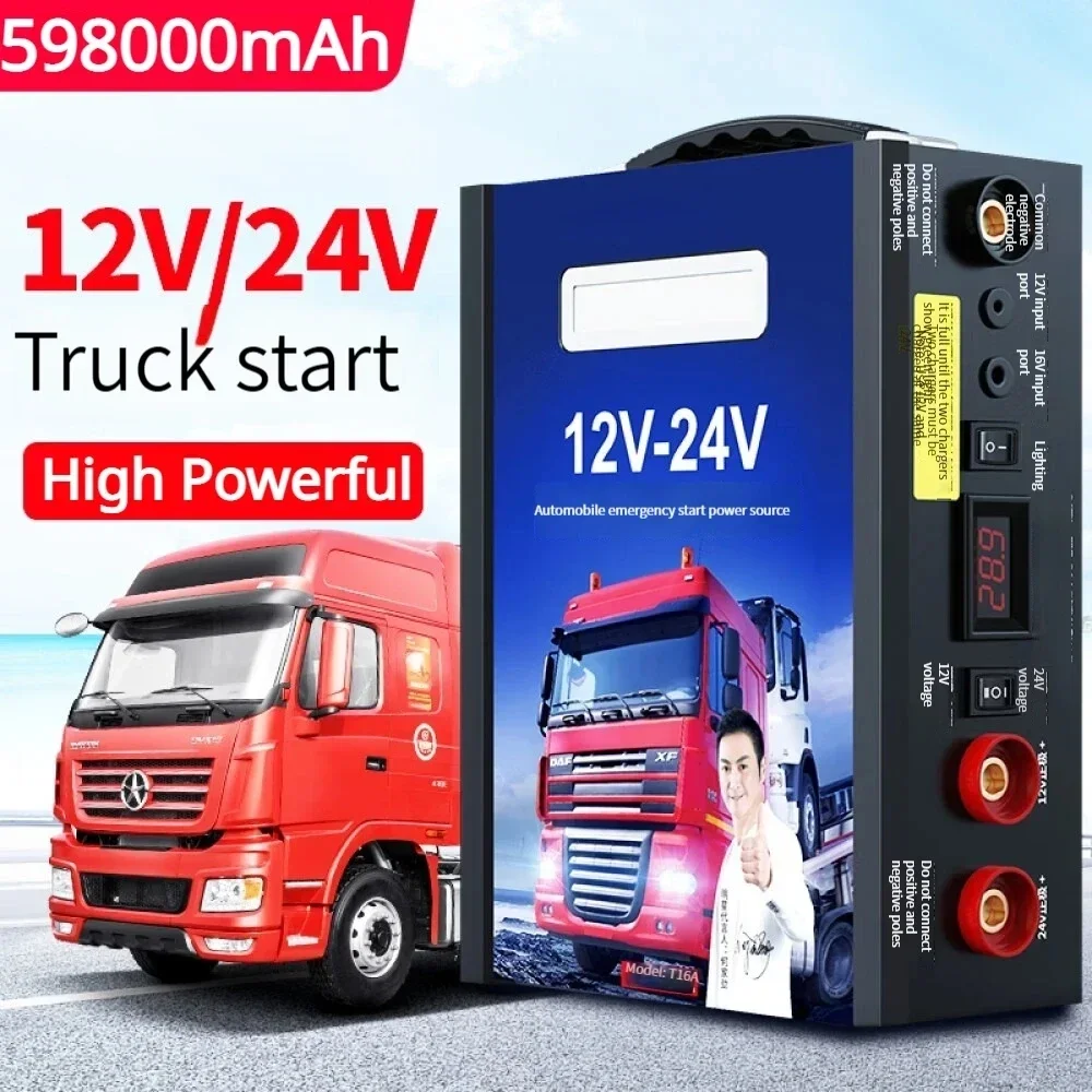 BUWEI 자동차 점프 스타터 및 공기 펌프: EVA 백 탑재, 타이어 공기 압축기, 1000A 스타터 장치, 150PSI, 10400mAh, 4 in 1 8 자동차 점프 스타터, 중형 대형 트럭, 비상 전원 트럭, 강력한 빌드, 전기 권장 스타킹 장치, 12V, 24V, 598000mAh