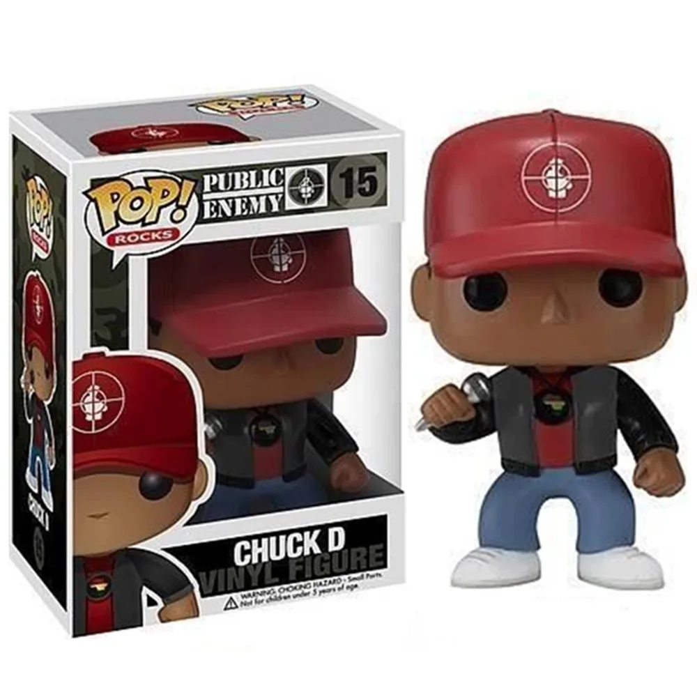 thumbnail image 1 of Funko  Rocks American Hip Hop Grp Public emy Chuck D #15 Flavor Flav #16 Vinyl Action Figures Toys Dolls Collection, 1 of 3