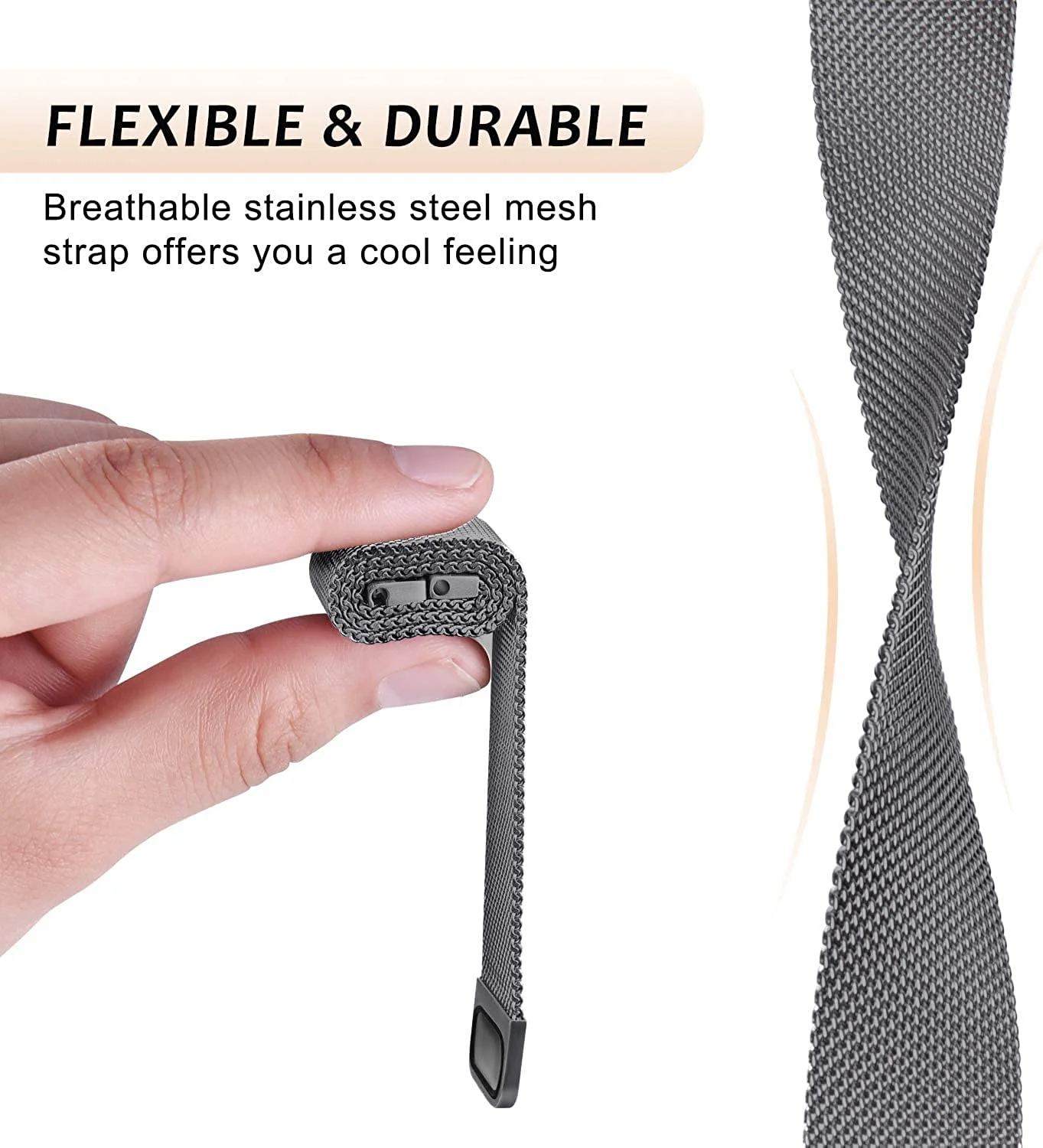 Elegant Milanese Loop Metal Bracelet Band – Premium Adjustable Strap