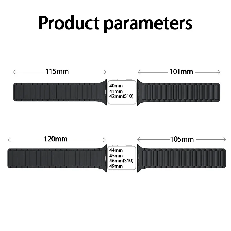 Sleek Magnetic Silicone Strap