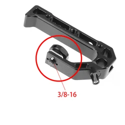 Universal Camera Top Handle with Cold Shoe Mount for DSLR Accessory Attachment (Black)