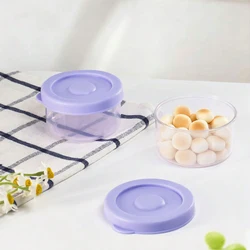 Set of 6 Leak - Proof Baby Food Storage Bowls - Steamable, Stackable, and Freshness - Preserving Containers (2 Pcs Purple)