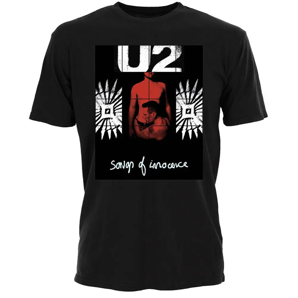 T-Shirt Slim Fit Da Uomo U2 Canzoni Of Insulation Red Shade Medium Black