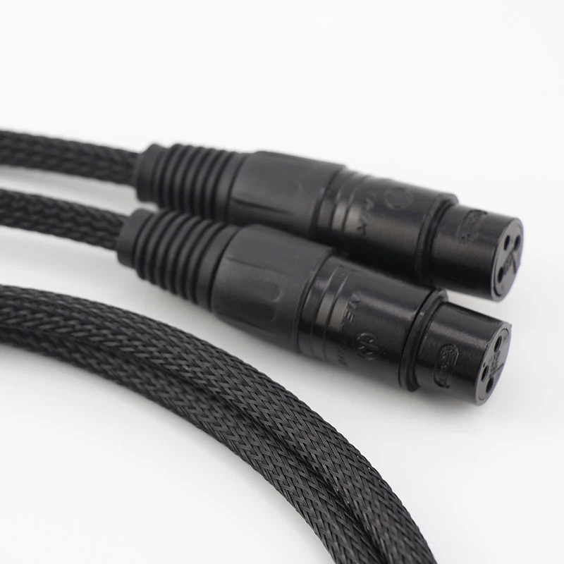 Pair A53 5N OCC copper conductor audio Balance interconnect cableXLR plug connector HIFI Audio XLR Plug Cable