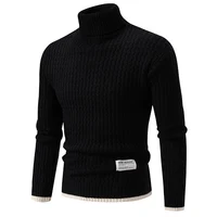 Christmas Red Pullover Sweaters Men's Sweater Knitted Turtleneck 2