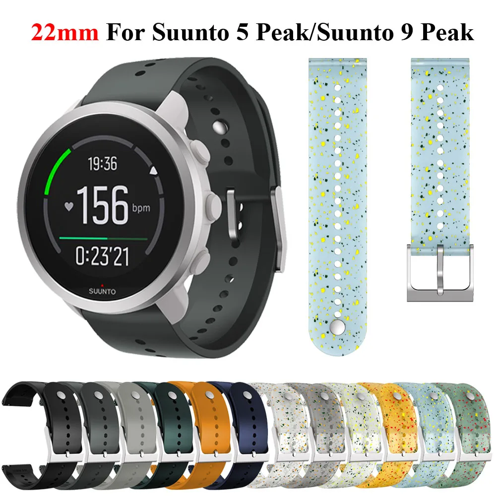 

Hot 22mm Replacement Wristband For SUUNTO 5 PEAK Silicone Band For SUUNTO 9 PEAK/Oneplus Watch Strap Bracelet Belt Accessories