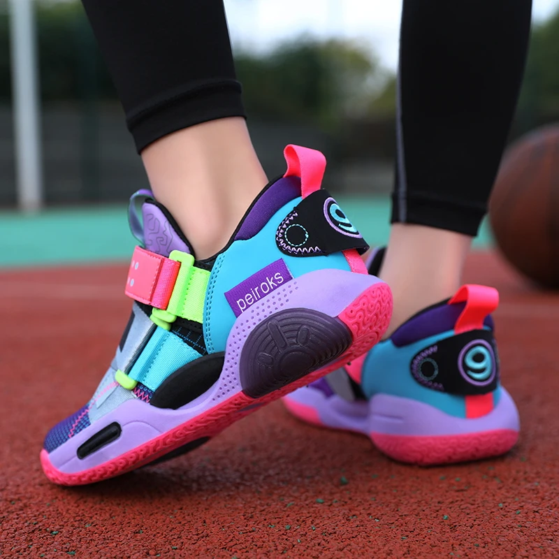 Description Picture 5 of itemChildren's Basketball Shoes Spring Low Cut Wear-resistant New Sports Shoes Outdoor Mesh Breathable Casual Running Shoes for Kids