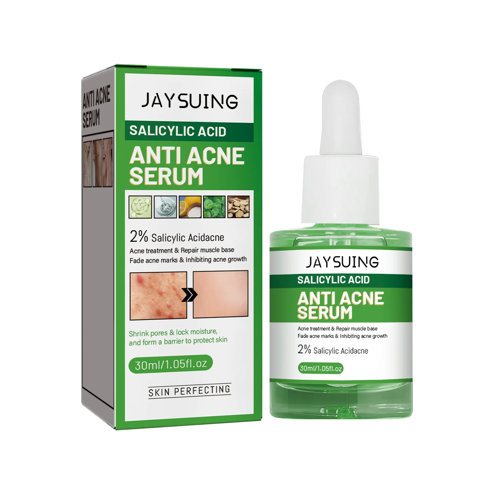 Salicylic Acid Acne Removal Face Serum Pimple Treatment Anti Blackhead Oil Control Shrink Pore Soften Facial Moisturizer Essence 2