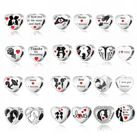FC Jewelry Fit Original Pan Charm Bracelet 925 Silver Horse Mother Baby  Silhouette Bead For Making Best Friend Teacher Berloque 2