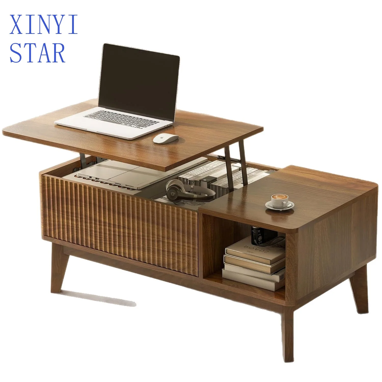 Foldable coffee table, home living room coffee table, simple floor-to ...