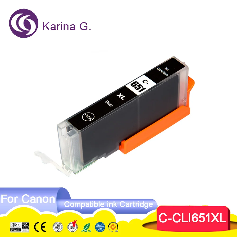PGI650 650 651 XL 650XL CLI-651XL 651XL Premium Compatible Color Inkjet Ink Cart